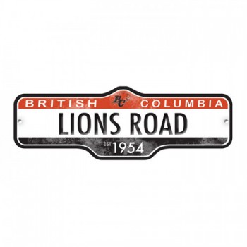 STREET SIGN - CFL - BRITISH COLUMBIA LIONS